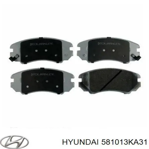 581013KA31 Hyundai/Kia Sapatas do freio dianteiras de disco
