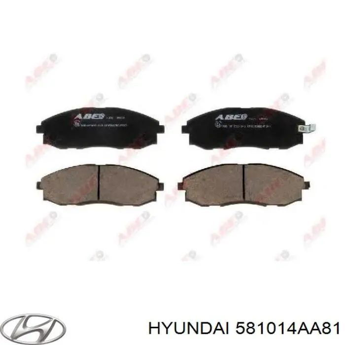581014AA81 Hyundai/Kia Sapatas do freio dianteiras de disco