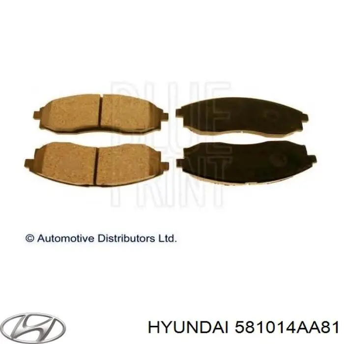Compre 581014AA81 Hyundai/Kia Sapatas do freio dianteiras de disco