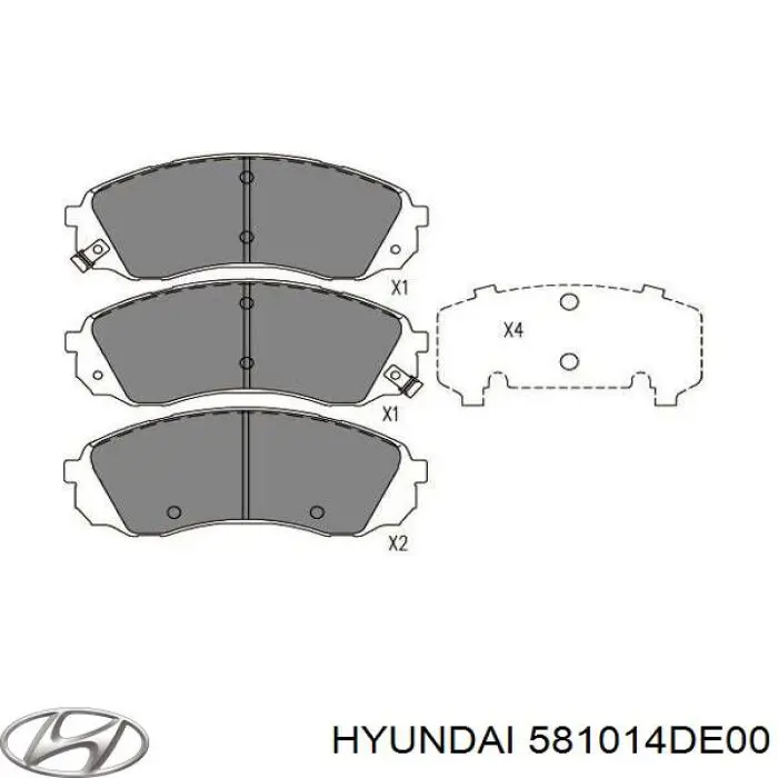 Compre 581014DE00 Hyundai/Kia Sapatas do freio dianteiras de disco