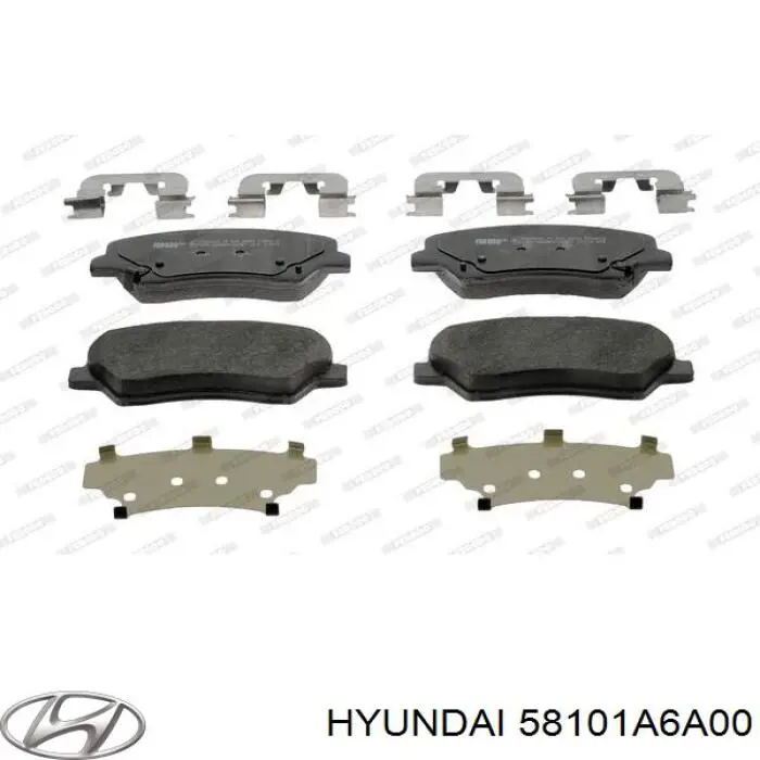 Sapatas do freio dianteiras de disco Hyundai/Kia 58101A6A00 preço, a partir de 41,48 USD