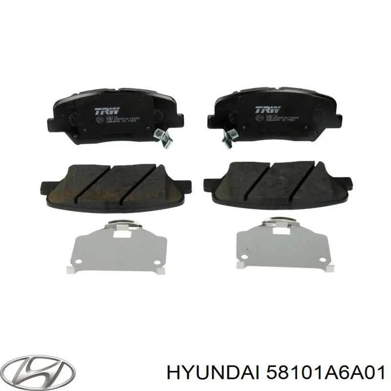 Sapatas do freio dianteiras de disco Hyundai/Kia 58101A6A01 preço, a partir de 35,79 USD