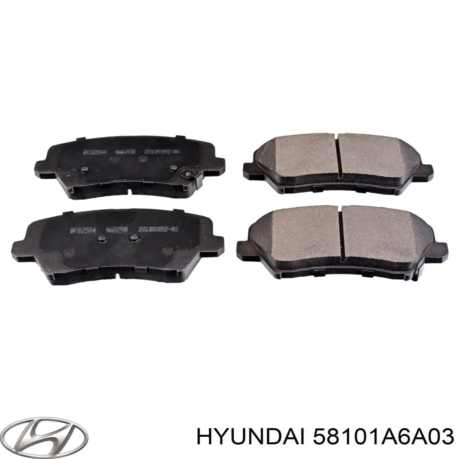 58101A6A03 Hyundai/Kia Sapatas do freio dianteiras de disco