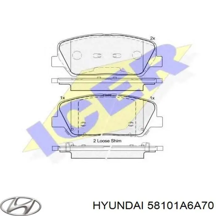 Sapatas do freio dianteiras de disco Hyundai/Kia 58101A6A70 preço, a partir de 35,12 USD