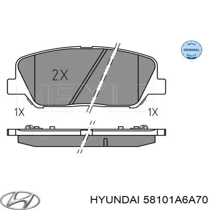 Compre 58101A6A70 Hyundai/Kia Sapatas do freio dianteiras de disco