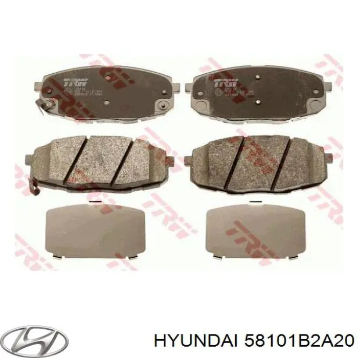 Compre 58101B2A20 Hyundai/Kia Sapatas do freio dianteiras de disco