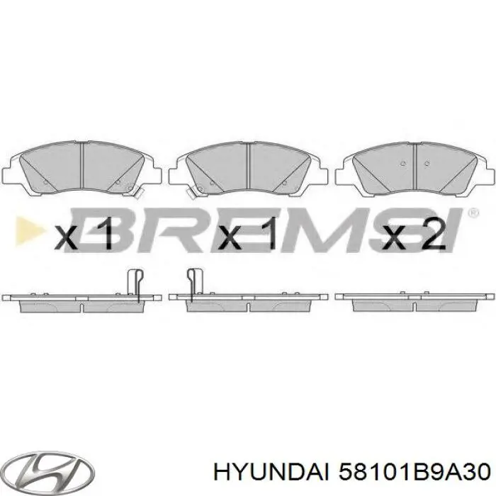 Sapatas do freio dianteiras de disco Hyundai/Kia 58101B9A30 preço, a partir de 34,71 USD