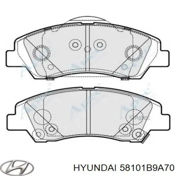 Sapatas do freio dianteiras de disco Hyundai/Kia 58101B9A70 preço, a partir de 34,71 USD