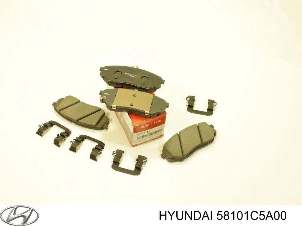 58101C5A00 Hyundai/Kia Sapatas do freio dianteiras de disco
