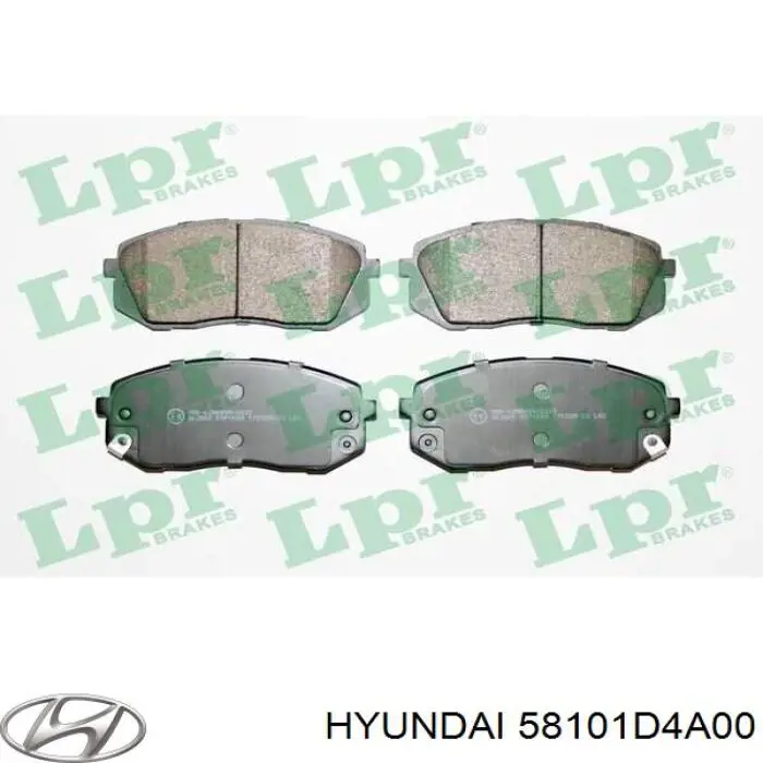Compre 58101D4A00 Hyundai/Kia Sapatas do freio dianteiras de disco