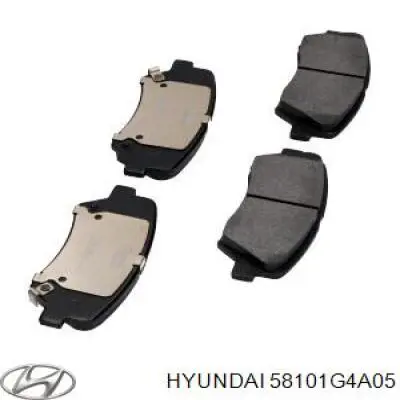 58101G4A05 Hyundai/Kia Sapatas do freio dianteiras de disco