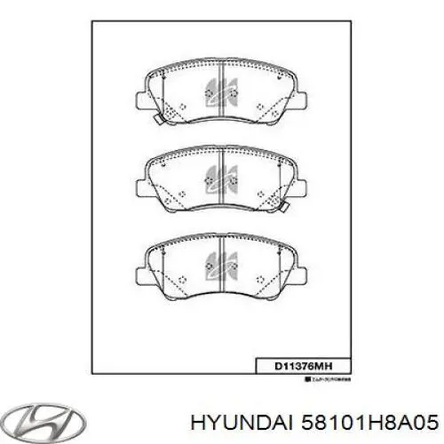 Compre 58101H8A05 Hyundai/Kia Sapatas do freio dianteiras de disco