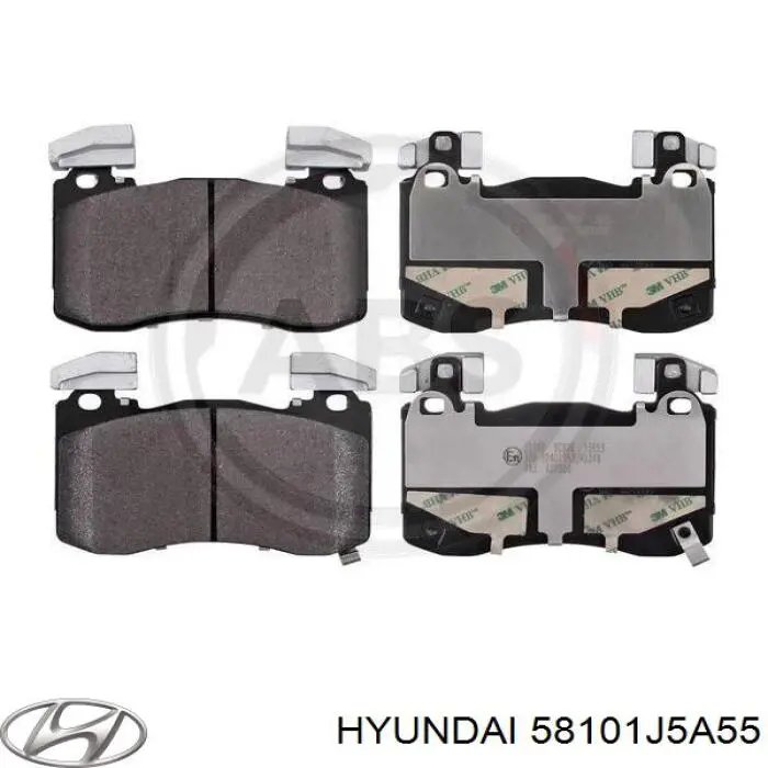 58101J5A51 Hyundai/Kia Sapatas do freio dianteiras de disco