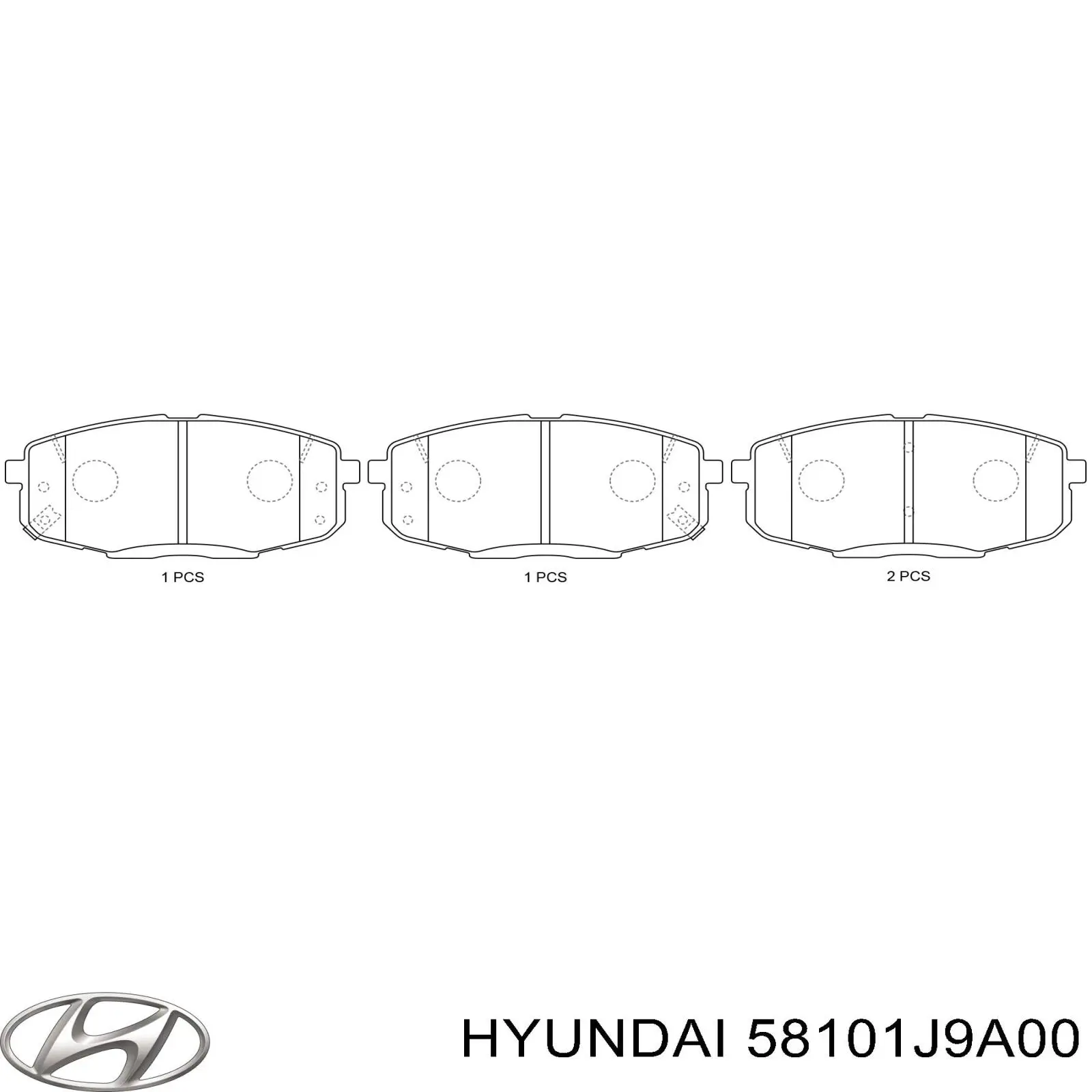 Compre 58101J9A00 Hyundai/Kia Sapatas do freio dianteiras de disco