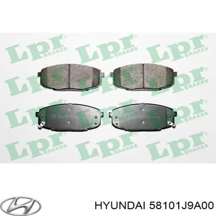 58101J9A00 Hyundai/Kia Sapatas do freio dianteiras de disco