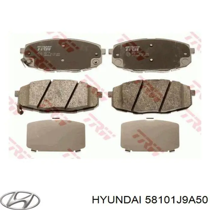 Compre 58101J9A50 Hyundai/Kia Sapatas do freio dianteiras de disco