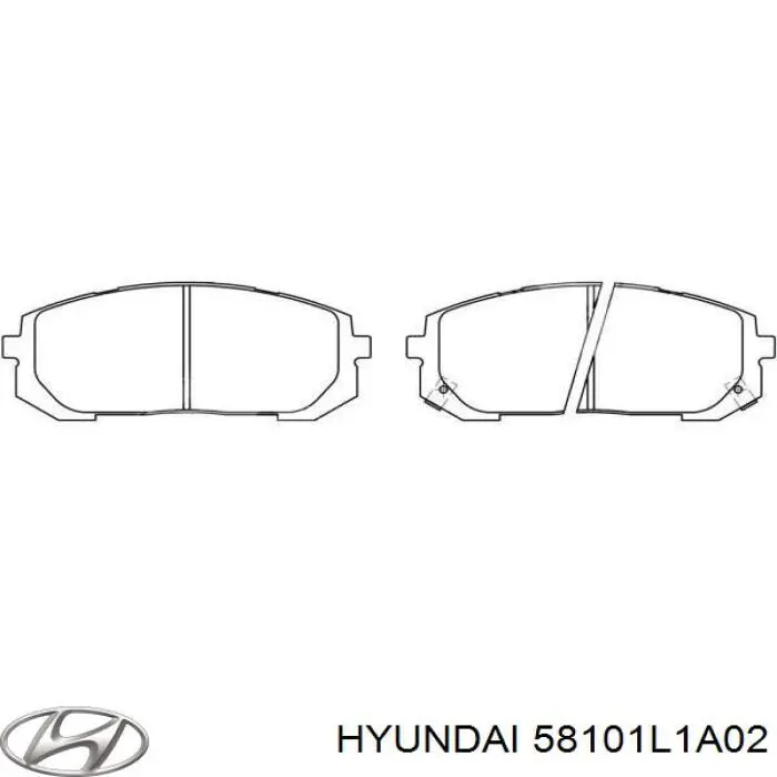 58101AOA50 Hyundai/Kia Sapatas do freio dianteiras de disco