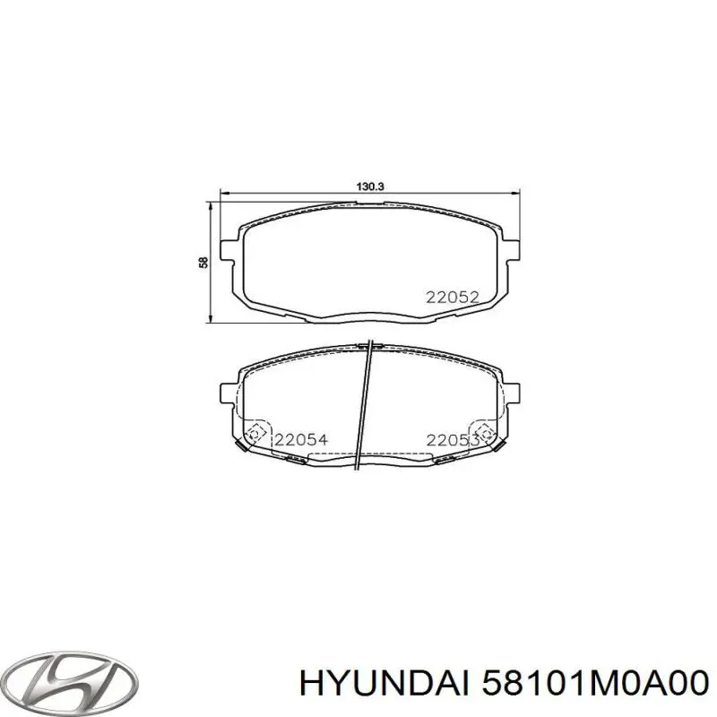 Compre 58101M0A00 Hyundai/Kia Sapatas do freio dianteiras de disco