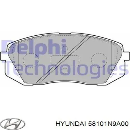 Compre 58101N9A00 Hyundai/Kia Sapatas do freio dianteiras de disco