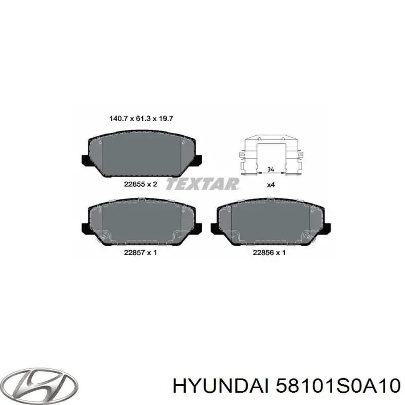 Sapatas do freio dianteiras de disco Hyundai/Kia 58101S0A10 preço, a partir de 39,46 USD