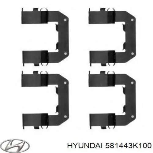 Kit de molas de fixação de sapatas de disco dianteiras Hyundai/Kia 581443K100 preço, a partir de 9,46 USD