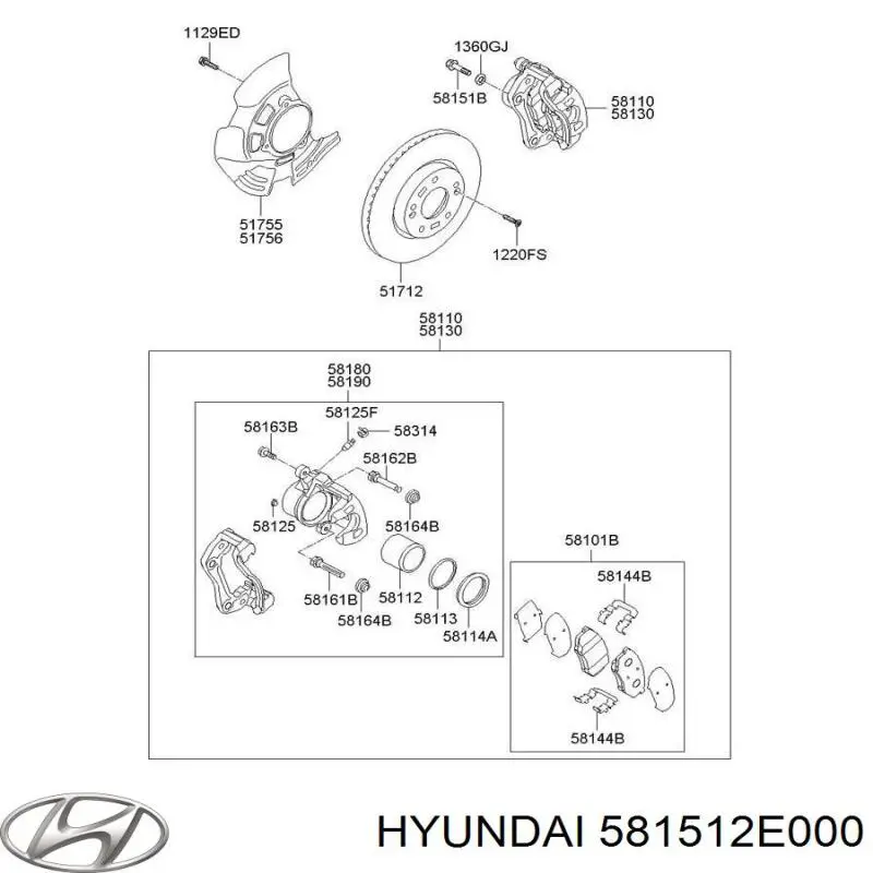 Parafuso do freio de suporte Hyundai/Kia 581512E000 preço, a partir de 8,07 USD