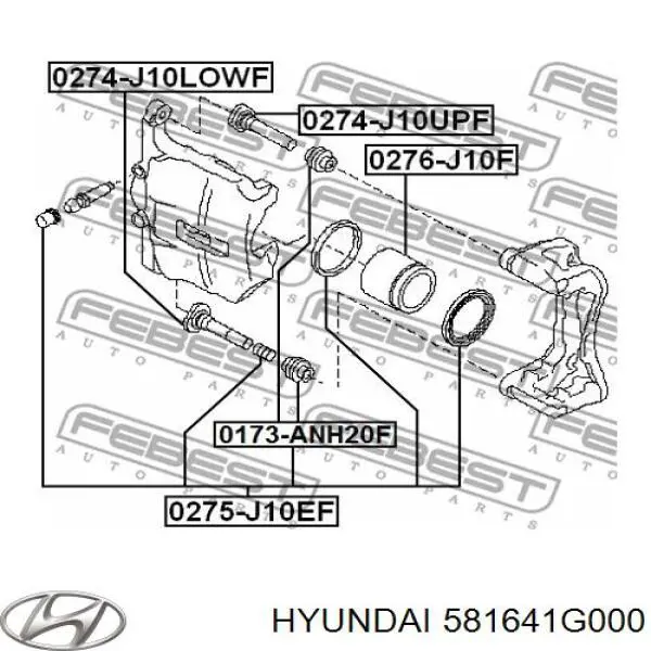 Compre 581641G000 Hyundai/Kia Bota de proteção de suporte guia do freio dianteiro
