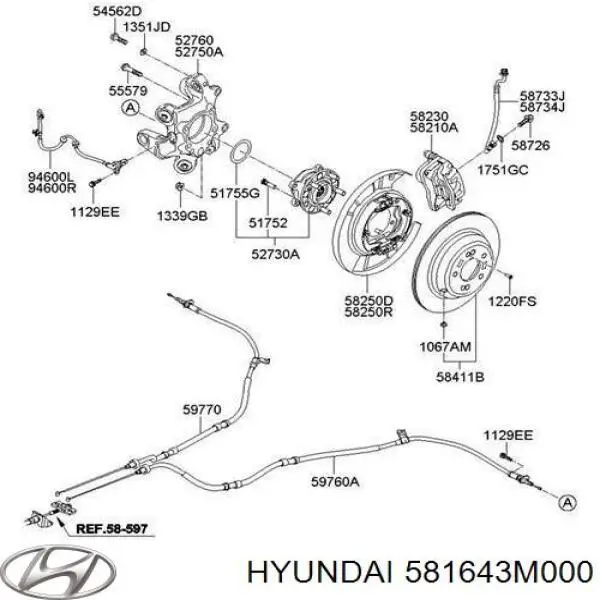 Bota de proteção de suporte guia do freio traseiro Hyundai/Kia 581643M000 preço, a partir de 4,70 USD