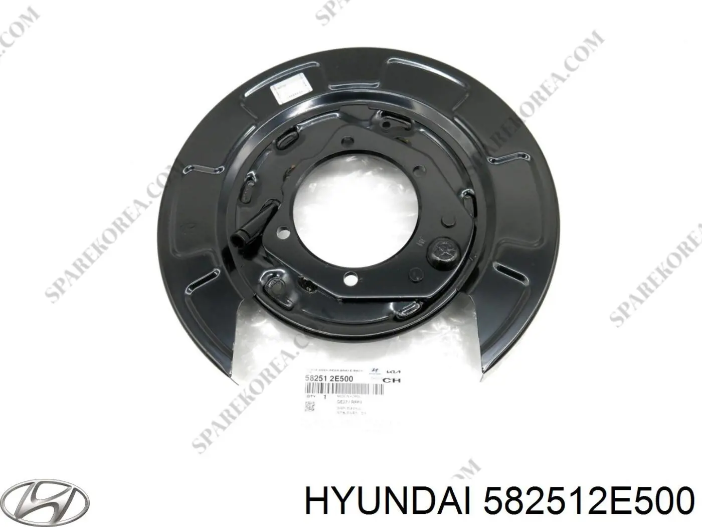582512E500 Hyundai/Kia Disco de suporte de tambor do freio traseiro esquerdo