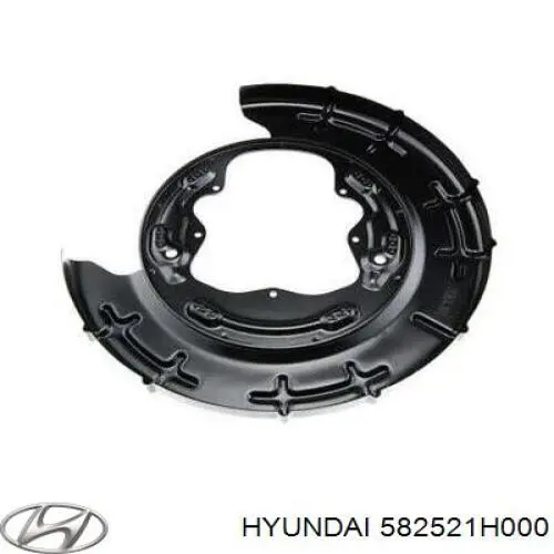 582521H000 Hyundai/Kia Proteção direita do freio de disco traseiro