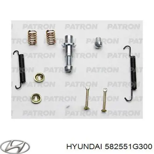 582551G300 Hyundai/Kia Kit de montagem das sapatas traseiras de tambor