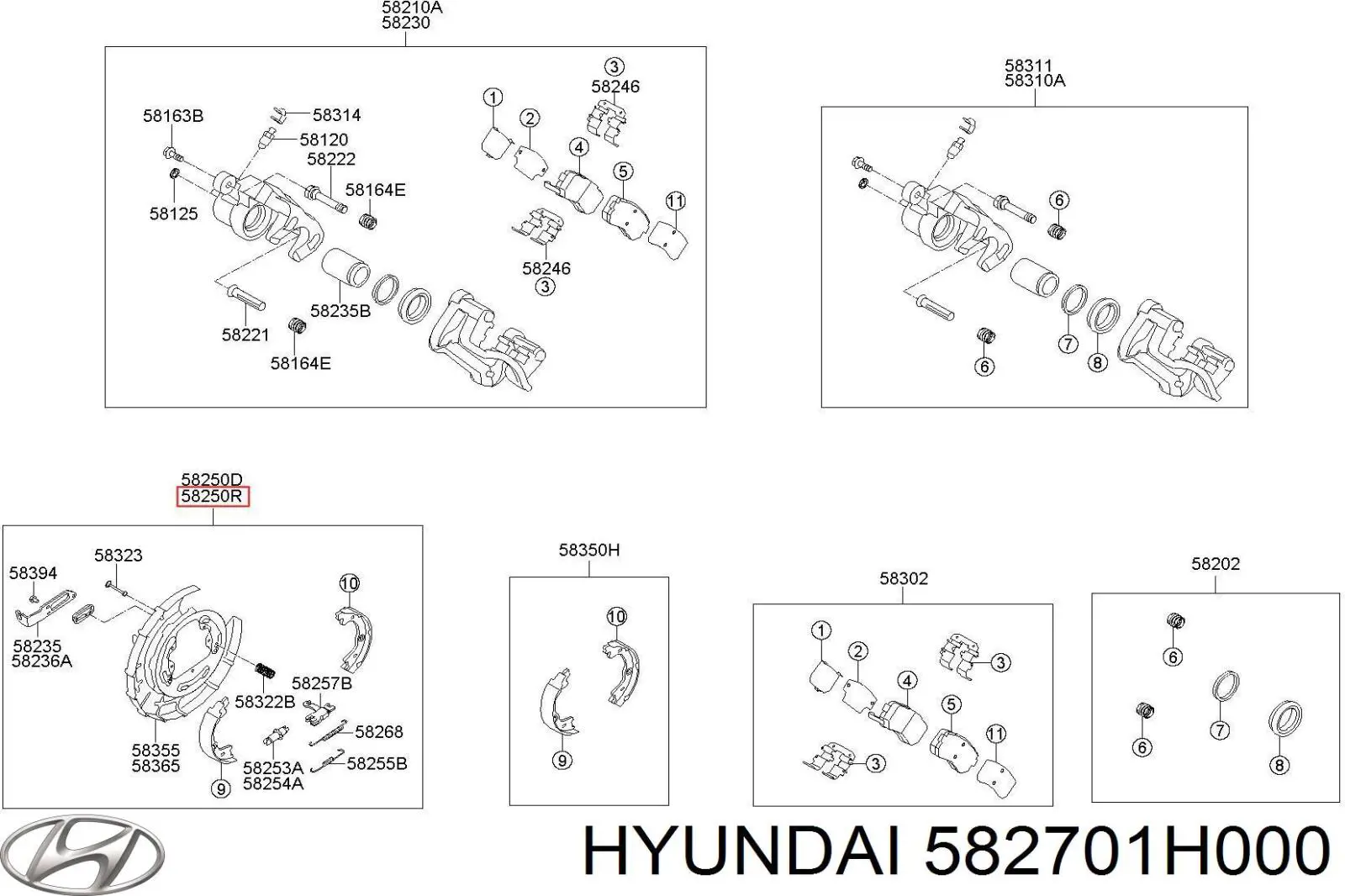 Proteção direita do freio de disco traseiro Hyundai/Kia 582701H000 preço, a partir de 51,73 USD
