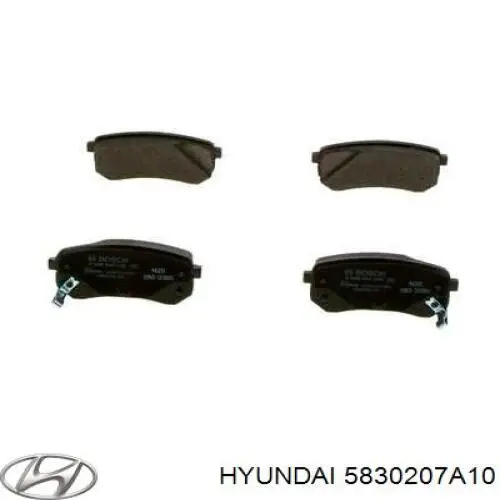 Compre 5830207A10 Hyundai/Kia Sapatas do freio traseiras de disco