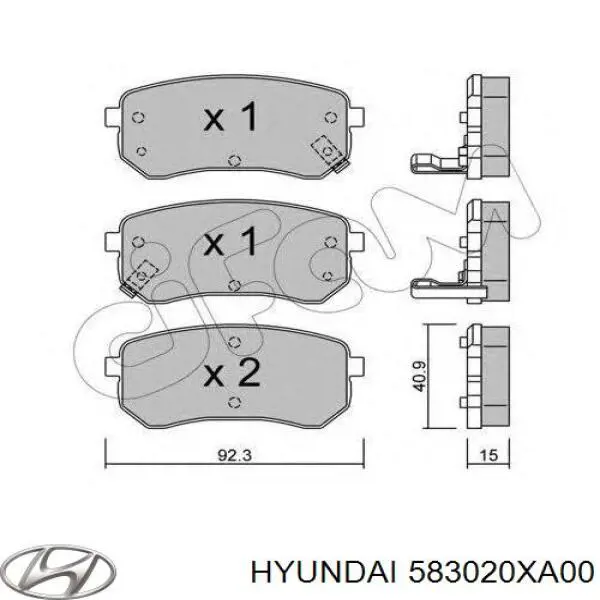 Sapatas do freio traseiras de disco Hyundai/Kia 583020XA00 preço, a partir de 25,49 USD