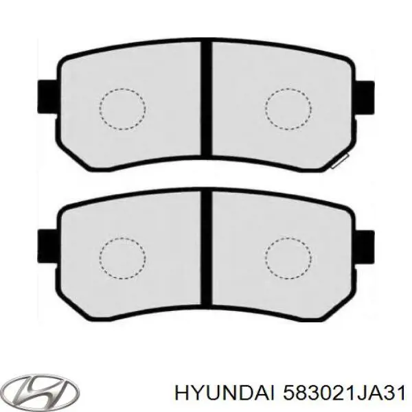 583021JA31 Hyundai/Kia Sapatas do freio traseiras de disco