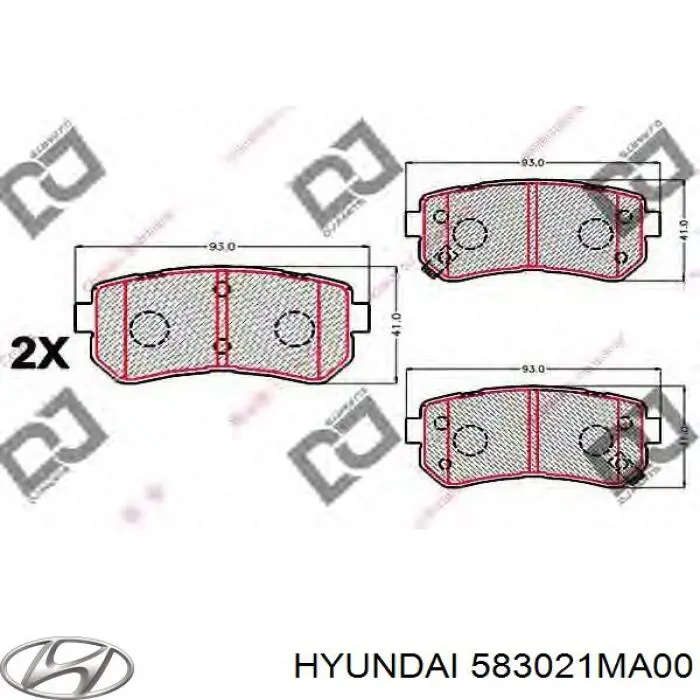 Sapatas do freio traseiras de disco Hyundai/Kia 583021MA00 preço, a partir de 17,34 USD