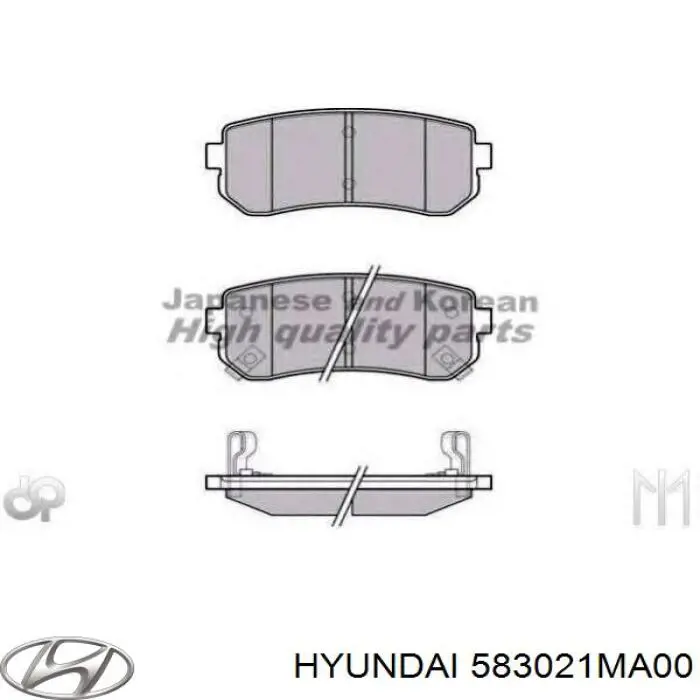 Compre 583021MA00 Hyundai/Kia Sapatas do freio traseiras de disco