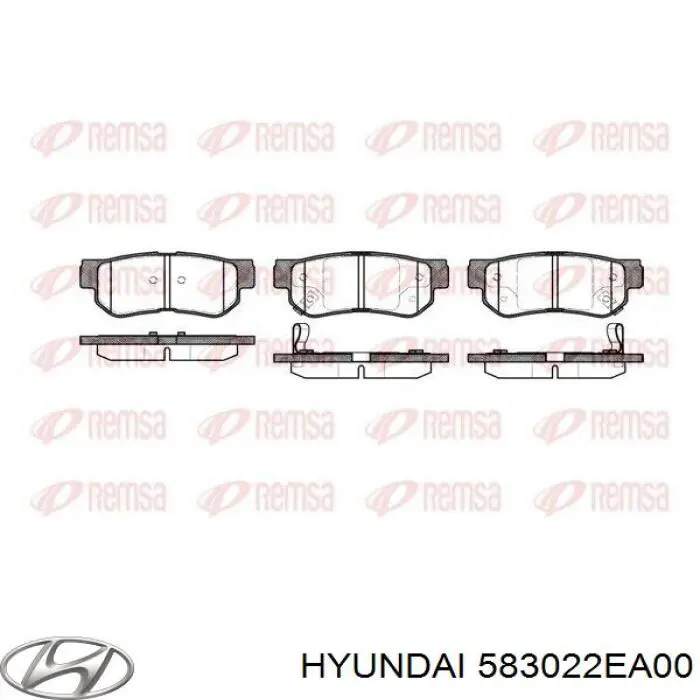 Sapatas do freio traseiras de disco Hyundai/Kia 583022EA00 preço, a partir de 17,08 USD