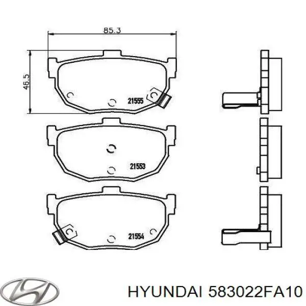 Sapatas do freio traseiras de disco Hyundai/Kia 583022FA10 preço, a partir de 23,44 USD