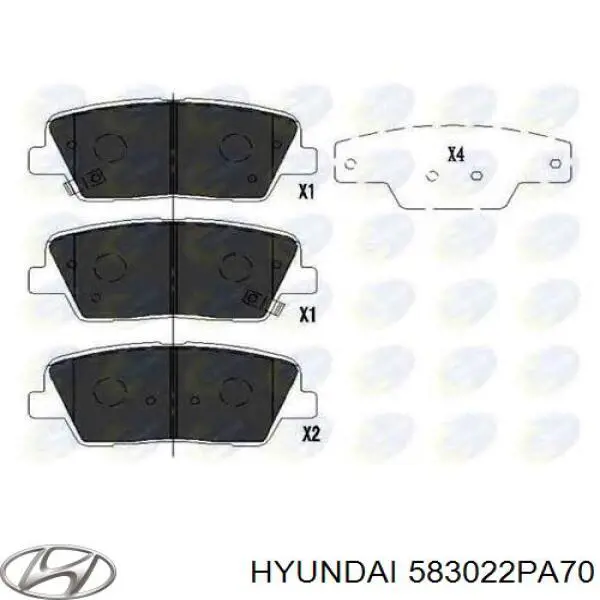 Sapatas do freio traseiras de disco Hyundai/Kia 583022PA70 preço, a partir de 28,95 USD