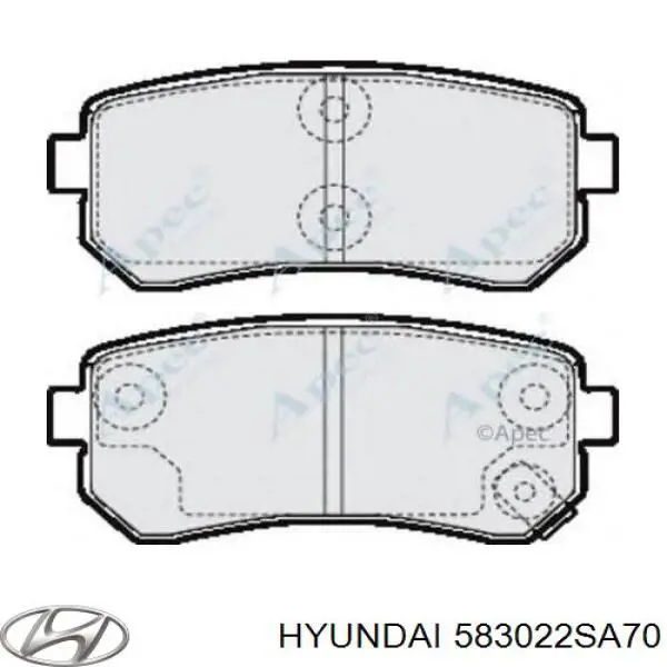 Compre 583022SA70 Hyundai/Kia Sapatas do freio traseiras de disco