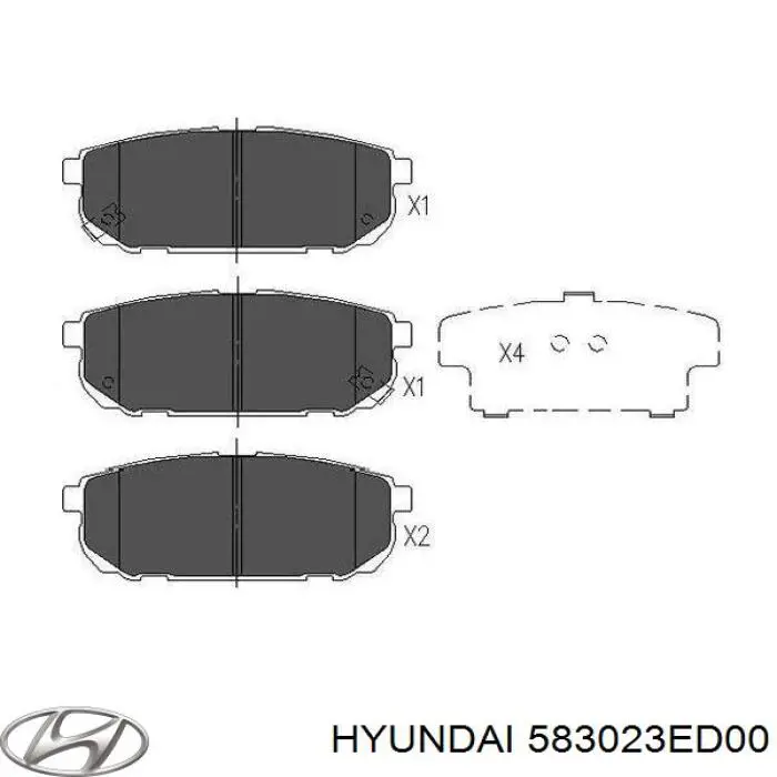 Compre 583023ED00 Hyundai/Kia Sapatas do freio traseiras de disco