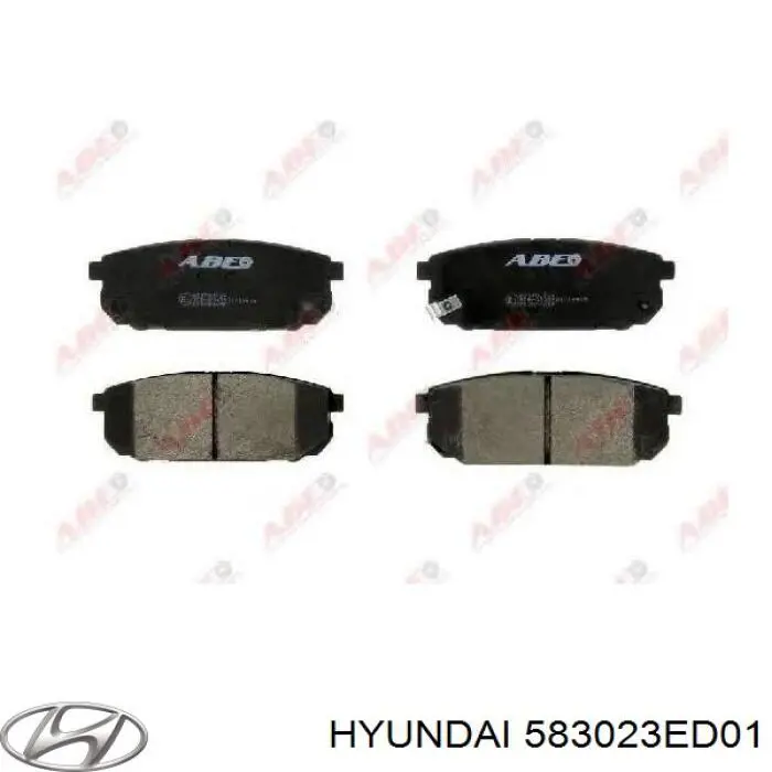 583023ED01 Hyundai/Kia Sapatas do freio traseiras de disco