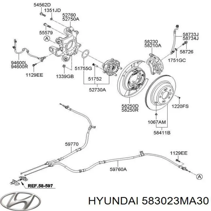Sapatas do freio traseiras de disco Hyundai/Kia 583023MA30 preço, a partir de 38,07 USD