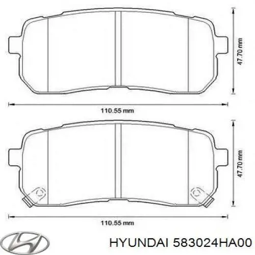 Sapatas do freio traseiras de disco Hyundai/Kia 583024HA00 preço, a partir de 18,30 USD