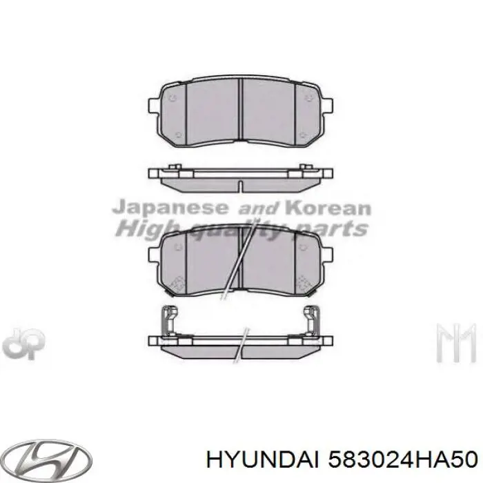 Compre 583024HA50 Hyundai/Kia Sapatas do freio traseiras de disco