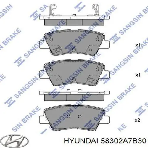 Compre 58302A7B30 Hyundai/Kia Sapatas do freio traseiras de disco