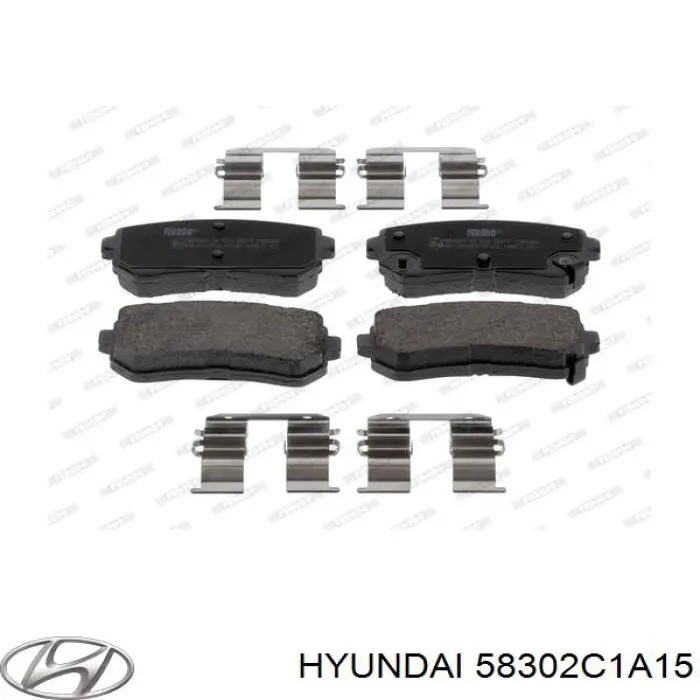 58302C1A15 Hyundai/Kia Sapatas do freio traseiras de disco