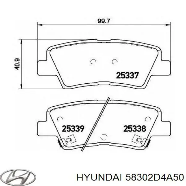 Sapatas do freio traseiras de disco Hyundai/Kia 58302D4A50 preço, a partir de 24,33 USD