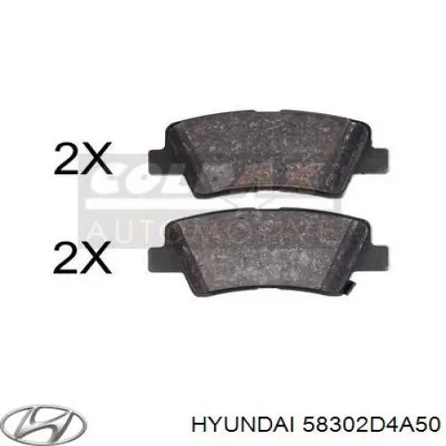 Compre 58302D4A50 Hyundai/Kia Sapatas do freio traseiras de disco